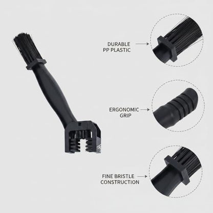 Bicycle and Motorcycle Chain Cleaning Brush - Durable PP Plastic Tool for Road, Mountain Bikes & Motorcycles - Compact Maintenance Accessory
