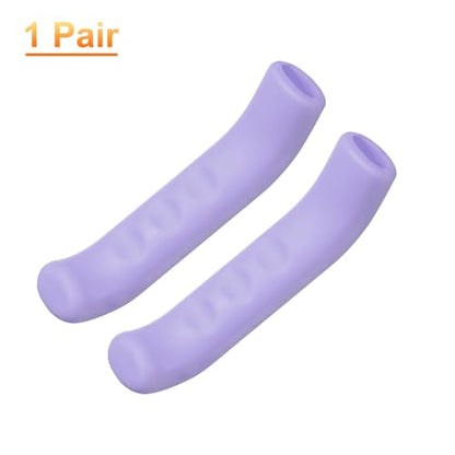 HARFINGTON 1 Pair Bike Brake Lever Cover Silicone Anti-Slip Purple | Brake Lever Grip Protector Handle Protection Covers Sleeve for Mountain Road Bike Cycling - color: Purple