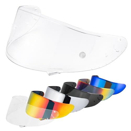 VCOROS Helmet Visor Replacement for X14, X-Spirit III,X-Spirit, RF-1200,CWR-1,RF-SR Helmet Visor Shield Accessories(Clear) - color: Clear