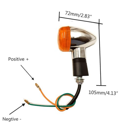 Universal 4pcs Motorcycle Turn Signals LED with Amber White Black Lens Front Rear Turn Signal Light Compatible with Harley Honda Suzuki Yamaha Motorcycle Cruiser Bobber Chopper