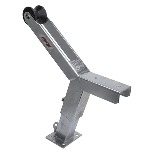 Extreme Max 3006.6895 Adjustable Height Notched Winch Stand with Roller - Galvanized Finish, Hardware Fits 3" W x 4" H Trailer Frames - color: Galvanized, size: Fits 3"W x 4"H Trailer Frames