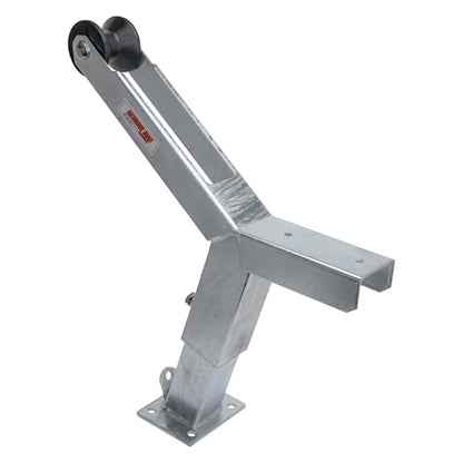 Extreme Max 3006.6895 Adjustable Height Notched Winch Stand with Roller - Galvanized Finish, Hardware Fits 3" W x 4" H Trailer Frames - color: Galvanized, size: Fits 3"W x 4"H Trailer Frames