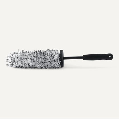 Amazon Basics Microfiber Wheel Cleaner Brush, for Rim Cleaning and Car Detailing, 16.54" Length, Gray