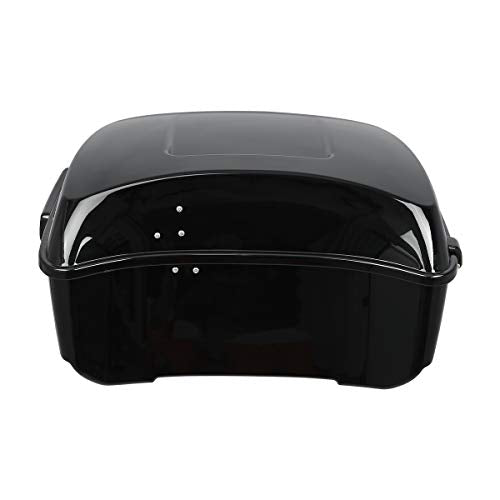 SLMOTO Motorcycle Vivid Black King Tour Trunk Luggage Rack Backrest Fits for Harley Davidson Touring Road King, Road Glide Street Glide and Select CVO Models 2014-2025 - color: CStyle #01