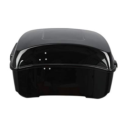 SLMOTO Motorcycle Vivid Black King Tour Trunk Luggage Rack Backrest Fits for Harley Davidson Touring Road King, Road Glide Street Glide and Select CVO Models 2014-2025 - color: CStyle #01