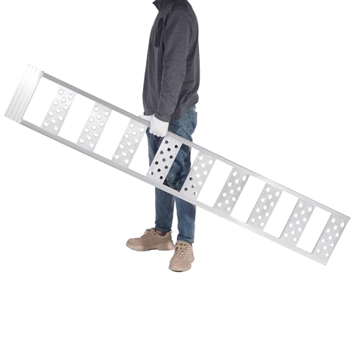 VEVOR Aluminum Ramps, 1250lbs, Straight Ramp with Treads and Load Straps, Portable Loading Ramp for Motorcycles, ATVs, Trucks, Lawn Mower, Dirt Bike, Garden Tractor, 78" L x 12" W, 2Pcs - size: 1250lbs