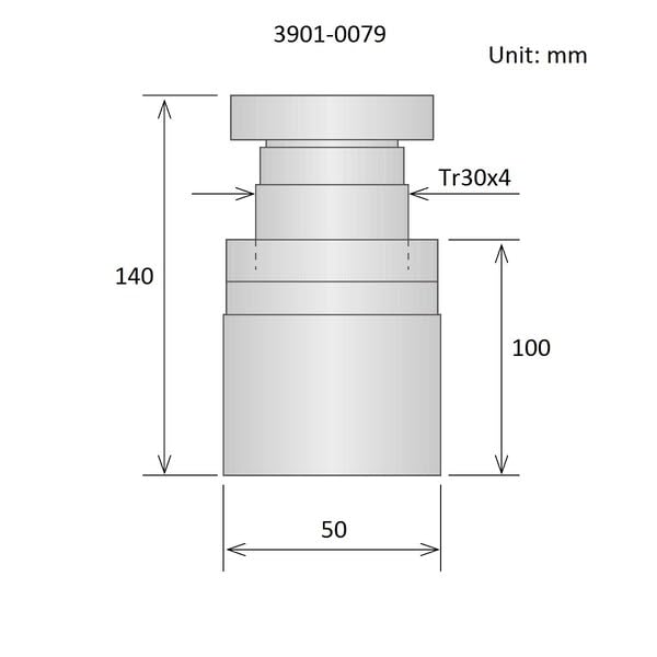 HHIP-3901-0079 Adjustable Screw Jacks (Various Adjustable Ranges 23-30mm to 100 to 140mm), Black - size: Adjustable Range 100-140mm