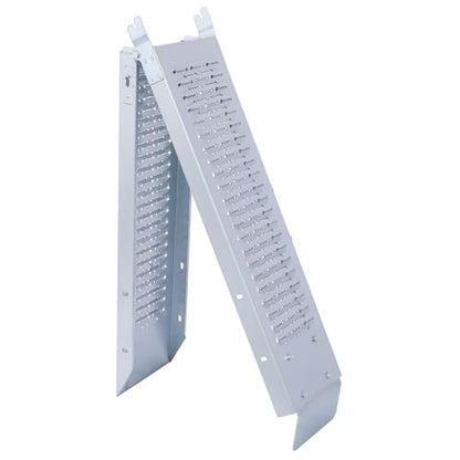 63" L Folding Steel Loading Ramps 950 lbs Capacity (Pack of 2), Heavy Duty Galvanized Ramps with Safety Straps & Gloves, Portable Non-Slip Ramps for ATV, Motorcycle, Lawn Mower, Tractor