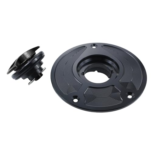 Motorcycle CNC Aluminum Gas Cap Gas Fuel Tank For CB1000 CB1000R CB600F CB1300 CBF1000 CBR1000RR CBR1100XX CBR1100 CBR600RR CBR900RR CBR929RR 954 CBR600 F4 F4I VTR1000F RVF 400 (Black) - color: Black