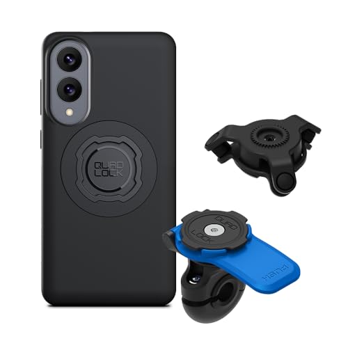 Quad Lock Mirror Motorcycle Phone Mount with Vibration Dampener and MAG Phone Case for Galaxy S25 Edge - size: Galaxy S25 Edge