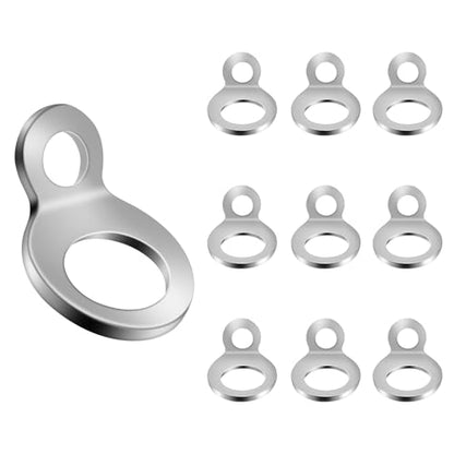 CZC AUTO Stainless Steel Tie Down Anchors Hooks 10 Pack, Tie Down Strap Rings, Suitable for Tie Down Attachment Points of Truck, Camper, Trailer, Truck Bed, Motorcycle, Dirtbike, Silver - color: Silver