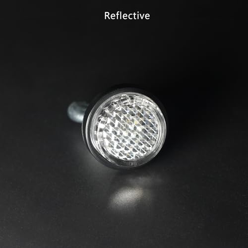 White Reflector Motorcycle License Plate Bolts and Nuts - color: White