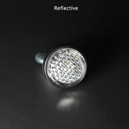 White Reflector Motorcycle License Plate Bolts and Nuts - color: White
