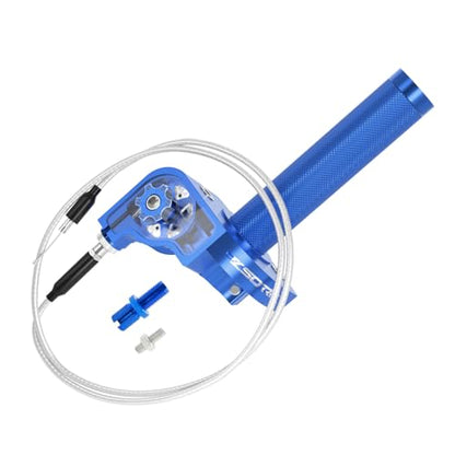 Throttle Grip Throttle Cable Motorcycle 22mm Universal CNC Aluminum Accelerator Throttle Twist Grips Handlebars for KLX CR CRF EXC XR TTR CB SSR ATV Dirt Bike Pit Bike - color: Blue