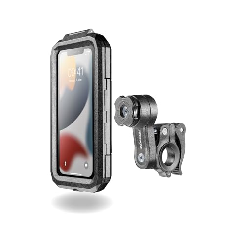 Interphone, Quiklox Universal Mobile Phone Waterproof Hardcase for Motorcycle, Bike and Car, Universal Waterproof Hard Case Smartphone with Protections on Screen and Corners, with Anti-Slip Straps - style: UNI KIT