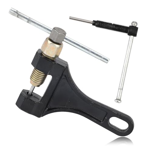 Motorcycle Chain Breaker with a Rack, Bicycle Chainbreaker Tool Chain Link Splitter Tool Chain Cutter Remover Compatible with Pit Bike ATV Kart Small Motorcycle 420 428 520 525 528 530