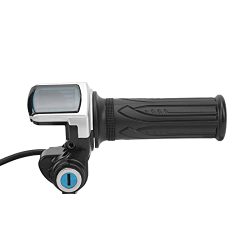 Throttle Handle Grips,Electric Bike Twist Throttle Grip Lock Key Set LED Indicator for Motorcycle Scooter 48V