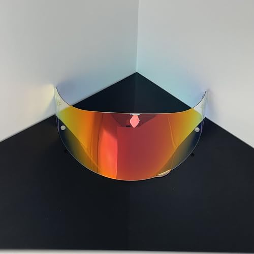 902 Helmet Visor Replacement,Motorcycle Helmet Face Shield for ILM 902,902L,902BT (Revo Clear Red-Day&Night Use) - color: Revo Clear Red-day&night Use