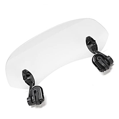 Aramox Motorcycle Windshield, Adjustable Clip On Wind Deflector, 11 Inch Windscreen Accessories