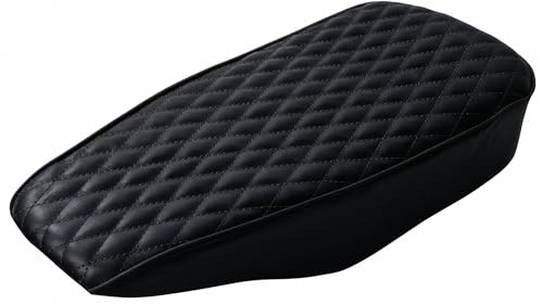 JMCHstore Black Diamond Stitch Retro Upgraded 17'' Seat Cover for Coleman BT200X Mini Bike 196cc, Hisun 200-7 for Viper 200cc Trail Bike Cushion Replacement Parts - color: Black Stitch