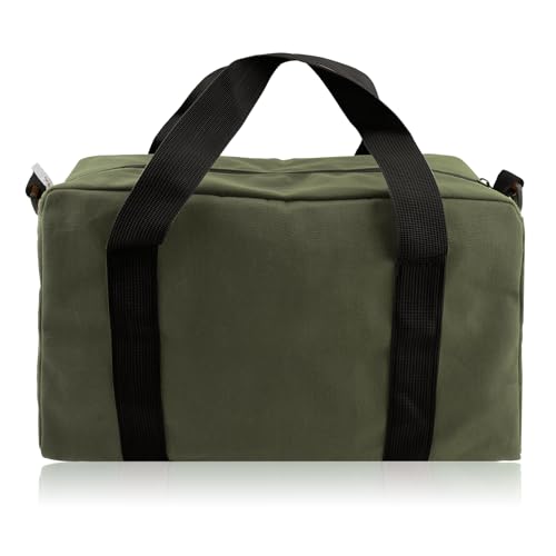 Small Tool Bag,Close Top Wide Mouth Tool Organizer Bag,Large Capacity Tool Bags for Men,Canvas Tool Storage Bag for Storage Handbag for Screwdrivers,Wrench,Pliers Hand Tools (Army Green, 14 Inch) - color: Army Green, size: 14 Inch