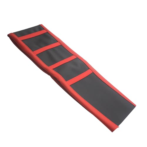 Universal Motorcycle Seat Cover Non-Slip Suitable Rubber Striped Seat Covers Soft for CRF150F CRF230F CRF250F CRF 150F 230F 450F 450R 250R Dirt Pit Bike Motocross Motorbike Off Road (Black+Red) - color: Black+Red