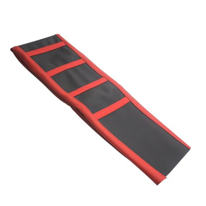 Universal Motorcycle Seat Cover Non-Slip Suitable Rubber Striped Seat Covers Soft for CRF150F CRF230F CRF250F CRF 150F 230F 450F 450R 250R Dirt Pit Bike Motocross Motorbike Off Road (Black+Red) - color: Black+Red