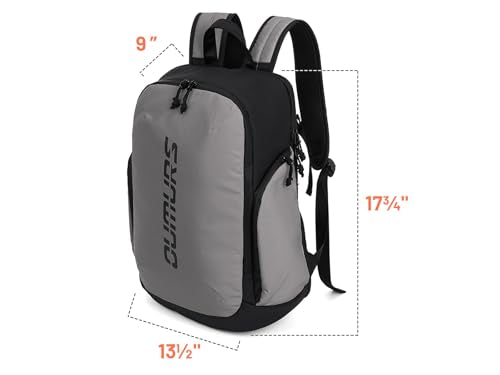 Oumurs Reflective Backpack 1800D Water-resistant Oxford Cloth Backpack Laptop Backpack for Motorcycle, Travel, Cycling, Work, Sport, Hiking, Gym, Black