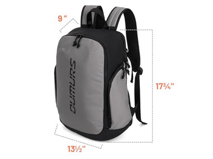 Oumurs Reflective Backpack 1800D Water-resistant Oxford Cloth Backpack Laptop Backpack for Motorcycle, Travel, Cycling, Work, Sport, Hiking, Gym, Black