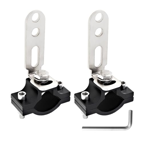 Windance 2pcs Light Bar Mounting Bracket 18.5-27mm/0.72-1.06 inch Aluminum Auxiliary Spotlight Tube Clamp Holder for Motorcycle Scooter Pit Bike ATV UTV Front Fork Bumper Roll Bar Roof Rack (Silver) - color: Silver