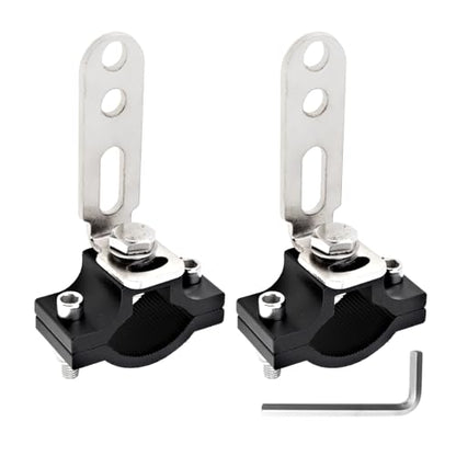 Windance 2pcs Light Bar Mounting Bracket 18.5-27mm/0.72-1.06 inch Aluminum Auxiliary Spotlight Tube Clamp Holder for Motorcycle Scooter Pit Bike ATV UTV Front Fork Bumper Roll Bar Roof Rack (Silver) - color: Silver