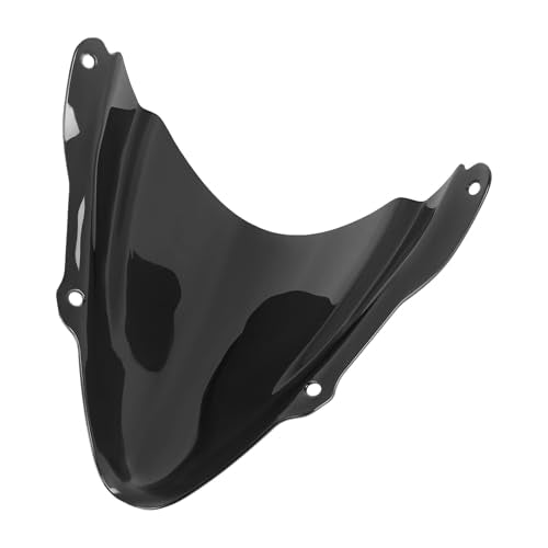 Motorcycle Windscreen Windshield Replacement for Kawasaki Ninja ZX6R ZX-6R ZX 6R Ninja 2024 2025 2026 PC Windscreen Double Bubble (Black) - color: black