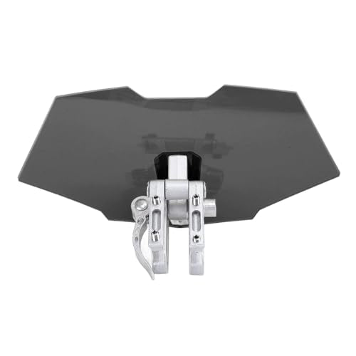Motorcycle Windshield, Adjustable Windshield Extender, Acrylic Heightened Clip On Wind Deflector Windscreen Extension for Motorbike (Smoked Black) - size: Smoked Black