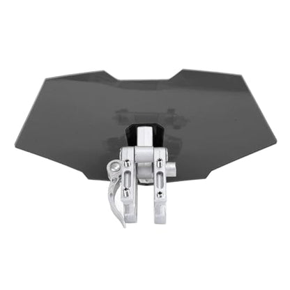Motorcycle Acrylic Adjustable ClipOn Wind Deflector for Enhanced Comfort (Smoky Black) - size: Smoky Black