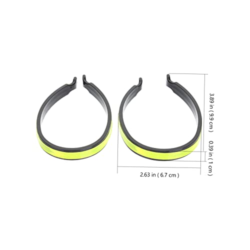 Happyyami Bike Reflector Clip Bike Trousers Clips Daily Use Riding Decor Night Riding Trousers Band Alarming Bike