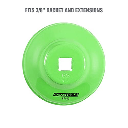 OEMTOOLS 87142 65mm 14 Flute Oil Filter Wrench, Economy Car Oil Filter Remover, Prevents Slippage and Stripping, 3/8 Inch Drive - style: 65 mm 14 Flute