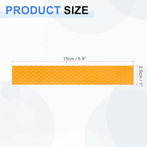 HARFINGTON Reflective Stickers High Visibility Diamond-Grade Reflective Adhesive Tape Waterproof for Bike Car Motorcycle Trailer - color: Orange