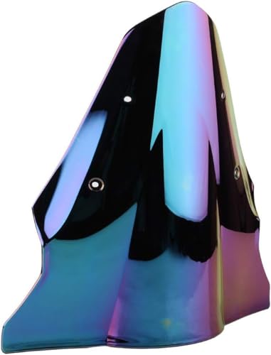 Motorcycle Windshield Windscreen Screen Double Bubble ABS Compatible for Kawasaki Ninja 650 ER-6F ER650F 2012-2016 Deep Rainbow - size: Deep Rainbow