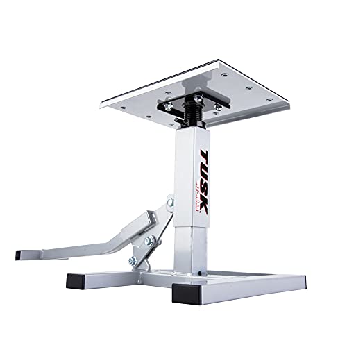 Tusk Adjustable Dirt Bike Motorcycle Lift Stand – Height Adjustable Maintenance Stand for Off-Road and Motocross Service