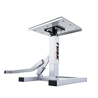 Tusk Adjustable Dirt Bike Motorcycle Lift Stand – Height Adjustable Maintenance Stand for Off-Road and Motocross Service