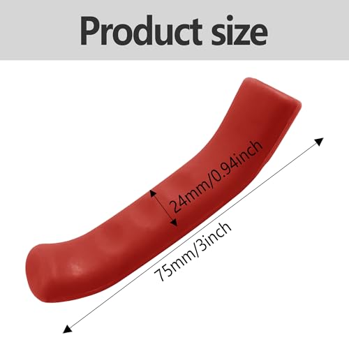 2 Pairs Bicycle Brake Lever Grip Protector Cover, Non-Slip Brake Lever Grip, Silicone Sleeve Universal Brake Protection Handle Cover for Bicycle, Cycling, Road/Mountain Bikes, Red - color: Red