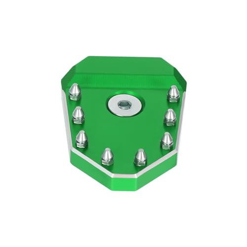 Motorcycle Brake Pedal Green Rear Foot Extension Pedals Motorcycle Rear Pedals Footbrake Lever Pedal Enlarge Extension Pad Aluminum Alloy Compatible With KLR650 2008-2025 - color: Green