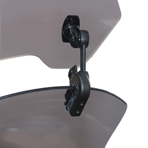 GP Kompozit Motorcycle Windshield Extension Adjustable Clips Windscreen Wind Air Spoiler Deflector Smoked - color: Smoked