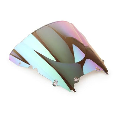 Windshield Screen YZF-R6 1998-2002 Motorcycle Double Bubble Windshield Windproof ABS Windscreen for Yam&aha YZF R6 600 1998 1999 2000 2001 2002 - color: Iridium