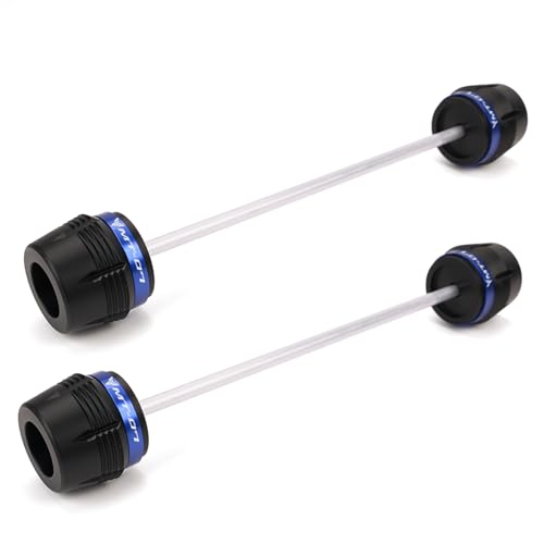 MOWOK Fit For Yamaha MT07 MT-07 FZ 07 FZ07 2014-2021 2022 2023 2024 Motorcycle Accessories Frame sliders Front Rear Wheel Axle Fork Sliders Protection Crash Protector (Blue) - color: Blue