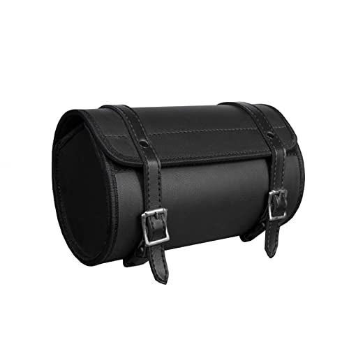 Gargoyle Bells Motorcycle Tool Bag - Universal Fork Bag & Sissy Bar Storage (Black PVC, 10") - color: Black PVC, size: 10"