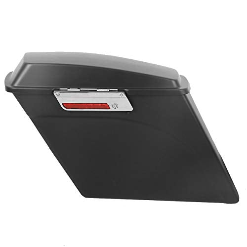 XMT-MOTO Stretched Hard Saddlebags Saddle bags for Harley 1994-2013 Touring models road glide, road king, ultra, street glide, electra glide and 1984-2017 Softail models,Matte Black - color: Matte Black, size: Stretched