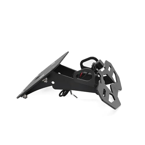 Motorcycle R25 R3 Fender Eliminator License Plate Holder/Tail Tidy Bracket For YAMAHA YZF-R25 2014-2023 / YZF-R3 MT-25 MT-03 2015-2023, LED License Plate Lights and Turn Signal Mounting Holes (Black)
