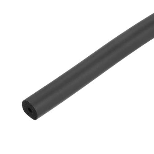 uxcell Foam Tubing for Handle Grip Support, Pipe Insulation Outside Pipe Lagging, 3mm(1/8") ID 11.5mm(7/16") OD 1m Black - color: Black, size: 3mm x 11.5mm