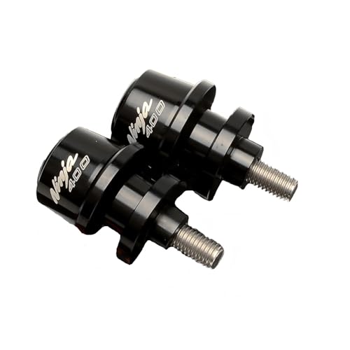 Black Motorcycle Swingarm Spools Slider Stand Screws for Ninja 400/Z400 2018 2019 2020 2021 2022 2023 2024 2025 2026,CNC machined from Aluminum Alloy,Anodized Surface Finish - color: Black